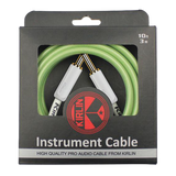 Kirlin KIPW201WGR-10 PVC Woven Premium Plus Instrument Cable 10Ft Green