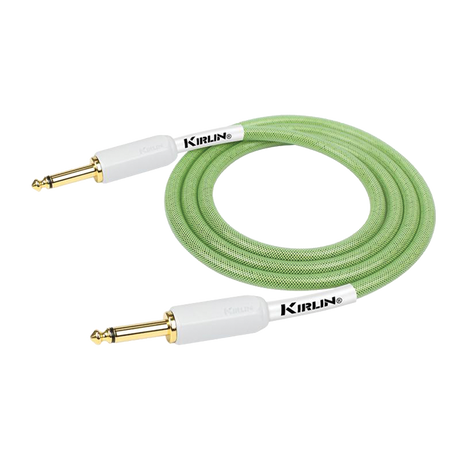 Kirlin KIPW201WGR-10 PVC Woven Premium Plus Instrument Cable 10Ft Green