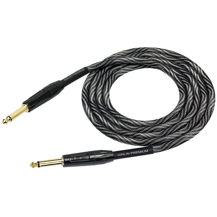 Kirlin IWB201WB 10ft Premium Plus Wave Black Instrument Cable