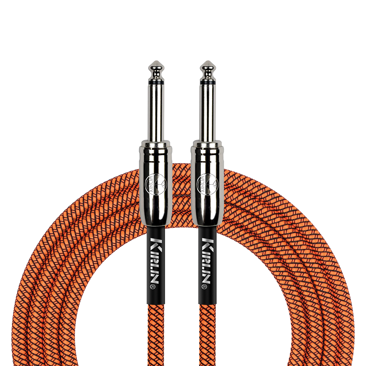 Kirlin IWC201OR 10ft Orange Entry Woven Instrument Cable