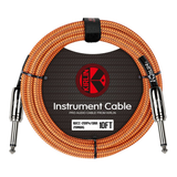 Kirlin IWC201OR 10ft Orange Entry Woven Instrument Cable