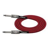 Kirlin IWCC201RD 10ft Red Entry Woven Instrument Cable with Chrome Ends