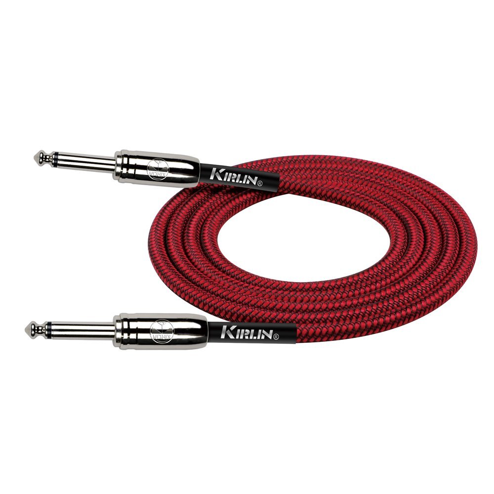 Kirlin IWCC201RD 20ft Red Entry Woven Instrument Cable with Chrome Ends