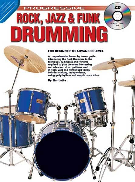 Progressive Rock, Jazz & Funk Drumming Book/CD