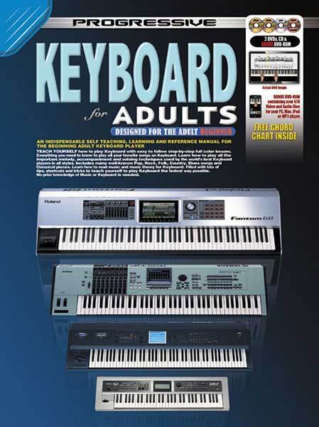 Progressive Keyboard for Adults Book/CD/DVD(2)/DVD-Rom