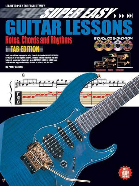 Super Easy Guitar Lessons - Notes, Chords & Rhythms with Tab Book/CD/DVD(2)/DVD-Rom