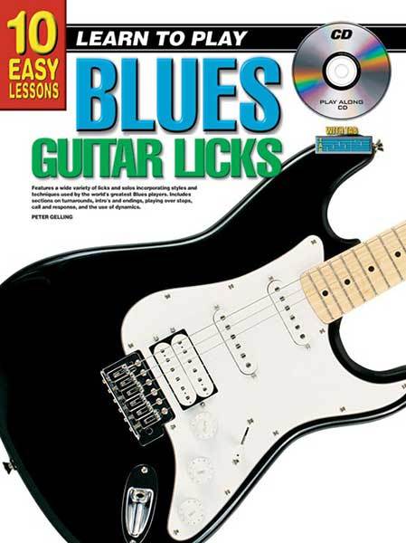 10 Easy Lessons Learn To Play Blues Guitar Licks Book/CD/DVD