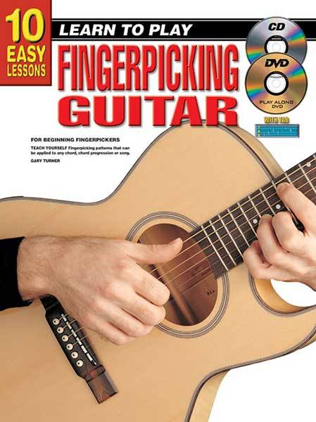 10 Easy Lessons Learn To Play Fingerpicking Guitar Book/CD/DVD