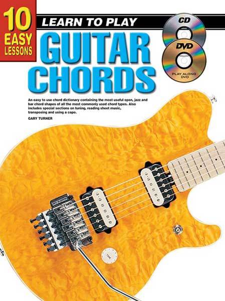 10 Easy Lessons Learn To Play Guitar Chords Book/CD/DVD