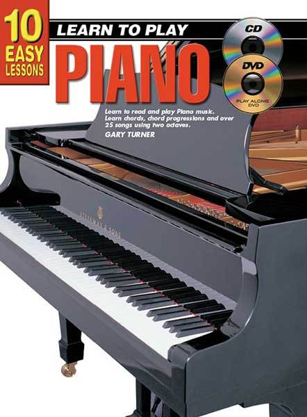 10 Easy Lessons Learn To Play Piano Book/CD/DVD