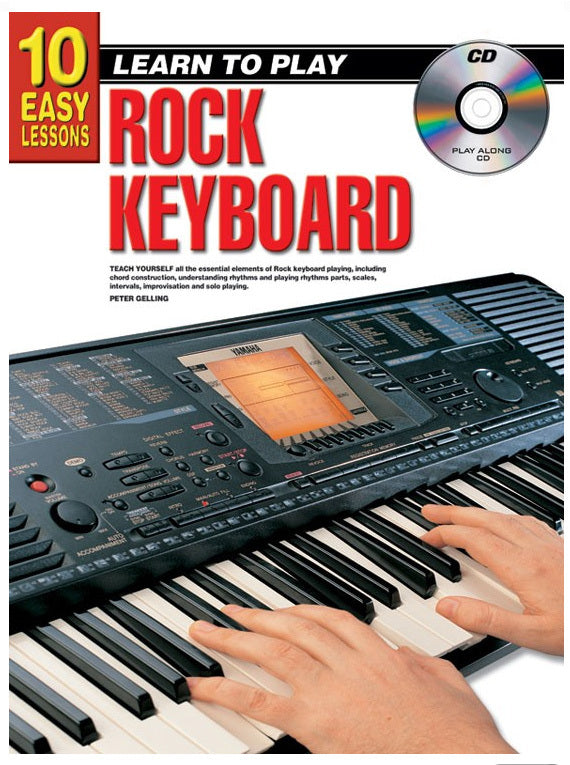 10 Easy Lessons Learn To Play Rock Keyboard Book/CD