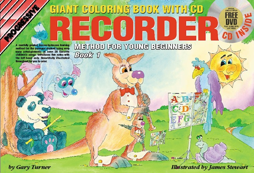 Progressive Recorder Book 1 for Young Beginners Colouring Book/CD/DVD