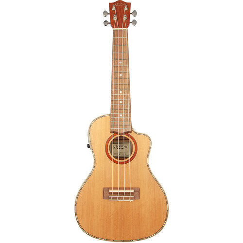 Lanikai Cedar Series Concert AC/EL Ukulele in Natural Satin Finish