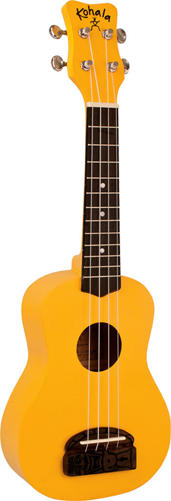 Kohala Series Soprano Ukulele in Yellow with Natural Satin Finish