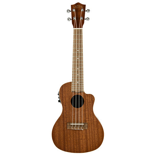 Lanikai Mahogany Series Concert AC/EL Ukulele in Natural Satin Finish