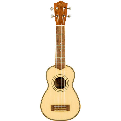 Lanikai Solid Spruce Top Series Soprano Ukulele in Natural Satin Finish