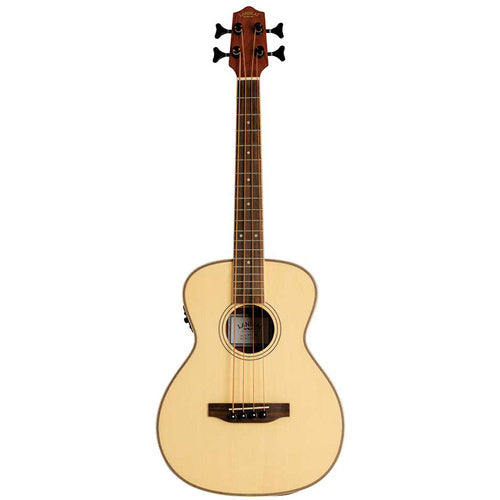 Lanikai Solid Spruce Top Series AC/EL Bass Ukulele in Natural Satin Finish