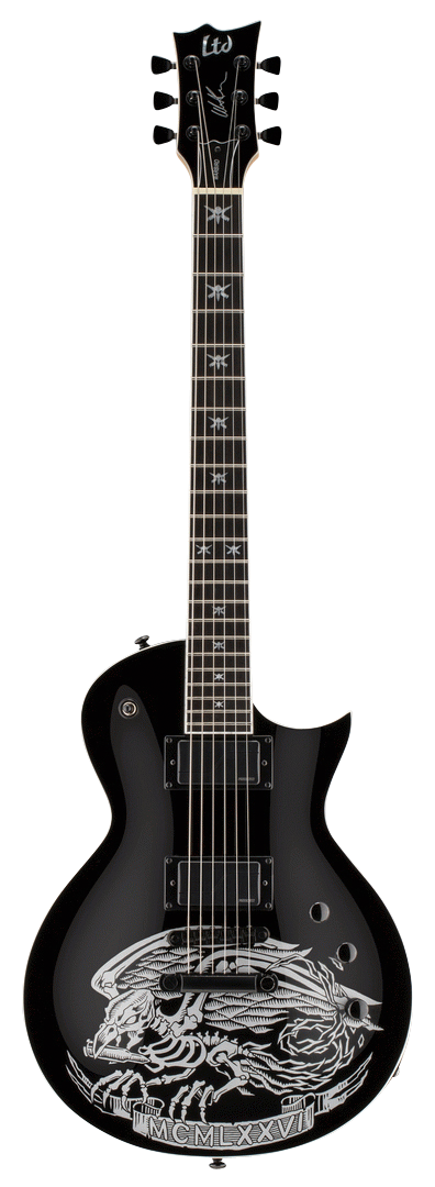 ESP LTD WILL ADLER SIGNATURE W/ FLUENCE PUPS BK/GRPH