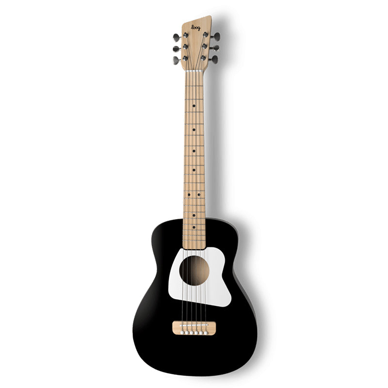 Loog Pro VI Acoustic Guitar in Black- Best 1st Guitar for Kids