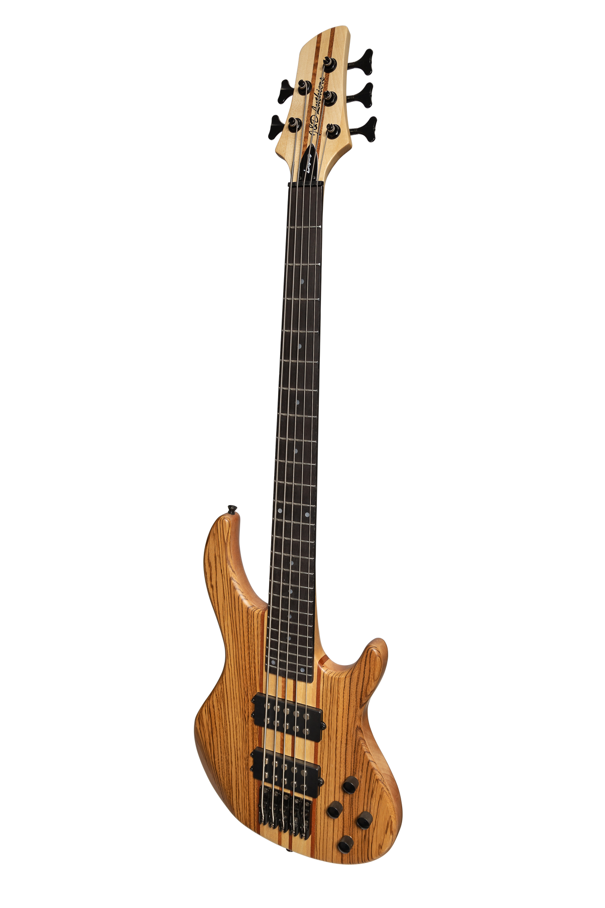 Luthiers 5-String Contemporary Neck Through Active Electric Bass Guitar (Natural Satin)