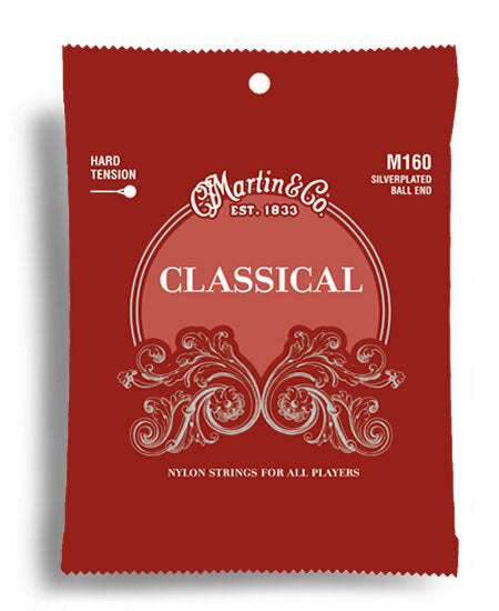 Martin Classical Nylon/Silver Hard Tension Ball End String Set (28-43)