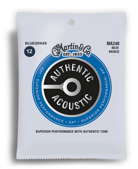 Martin Authentic Acoustic SP 80/20 Bronze Bluegrass Guitar String Set (12-56)