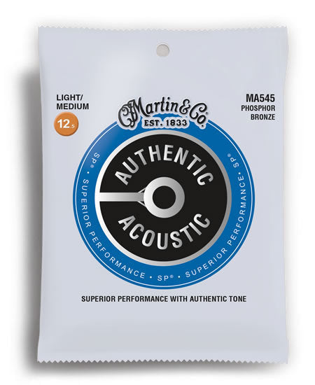 Martin Authentic Acoustic SP 92/8 Phosphor Bronze Light/Medium Guitar String Set (12.5-55)