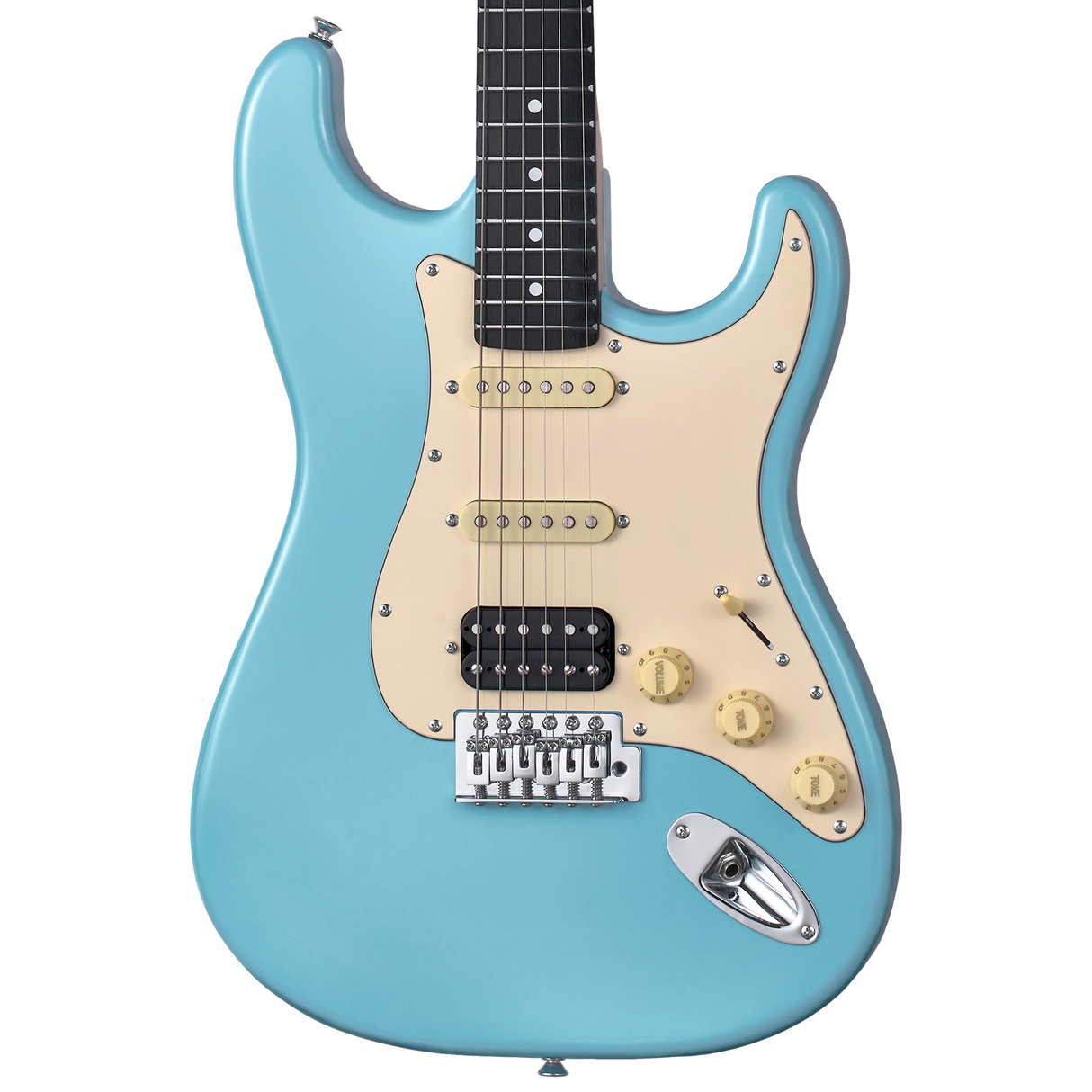 Mooer MSC10 ST-Style Electric Guitar in Daphne Blue