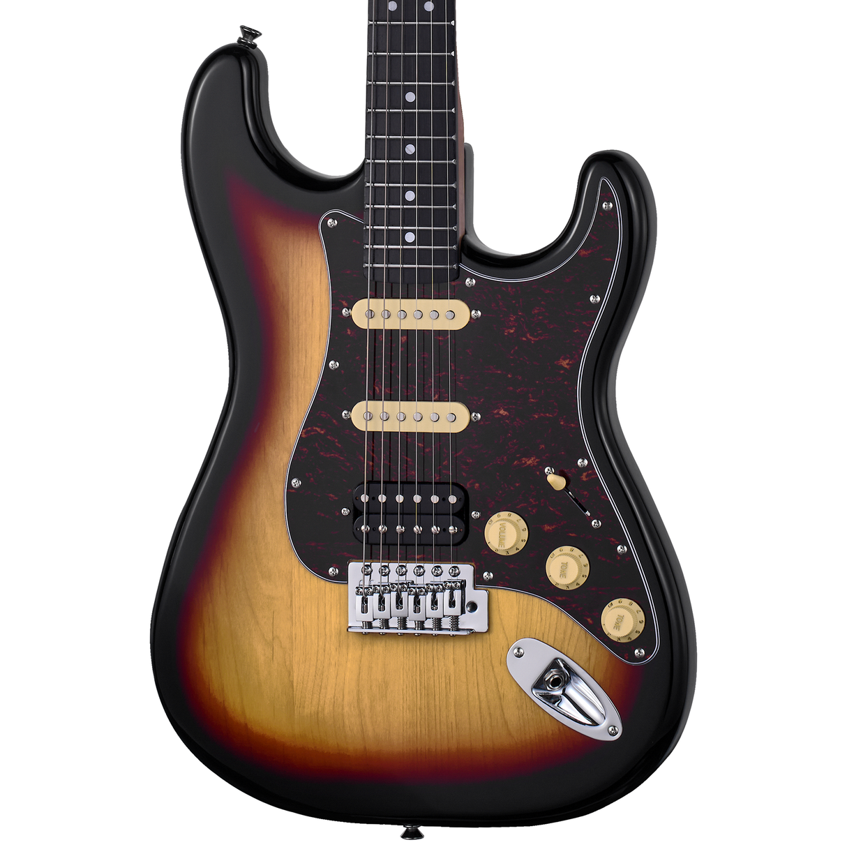 Mooer MSC10 ST-Style Electric Guitar in Tobacco Sunburst