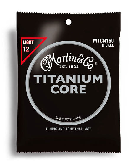 Martin Titanium Core Light Acoustic Guitar String Set (12-55)