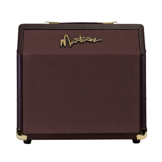 Martinez Retro-Style 15 Watt Acoustic Guitar Amplifier with Chorus (Brown Vinyl)-MAE-15C-BRN