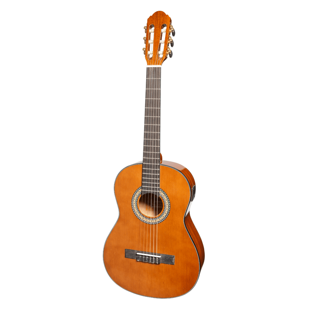 Martinez 'Slim Jim' G-Series 3/4 Size Electric Classical Guitar with Tuner (Natural-Gloss)-MC-SJ34GT-NGL