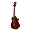 Martinez 'Southern Belle 6 Series' Mahogany Solid Top Electric Cutaway Concert Ukulele with Hard Case (Sunburst)-MSBC-6C-NST