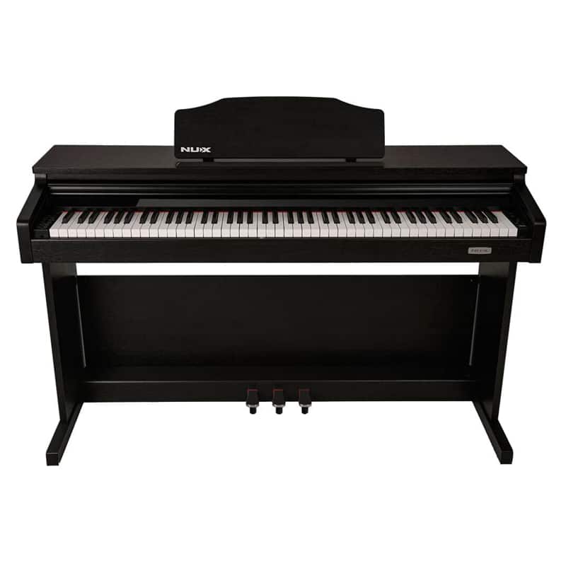 NU-X WK520 Upright 88-Key Digital Piano with Slide-Top in Dark Wood Finish