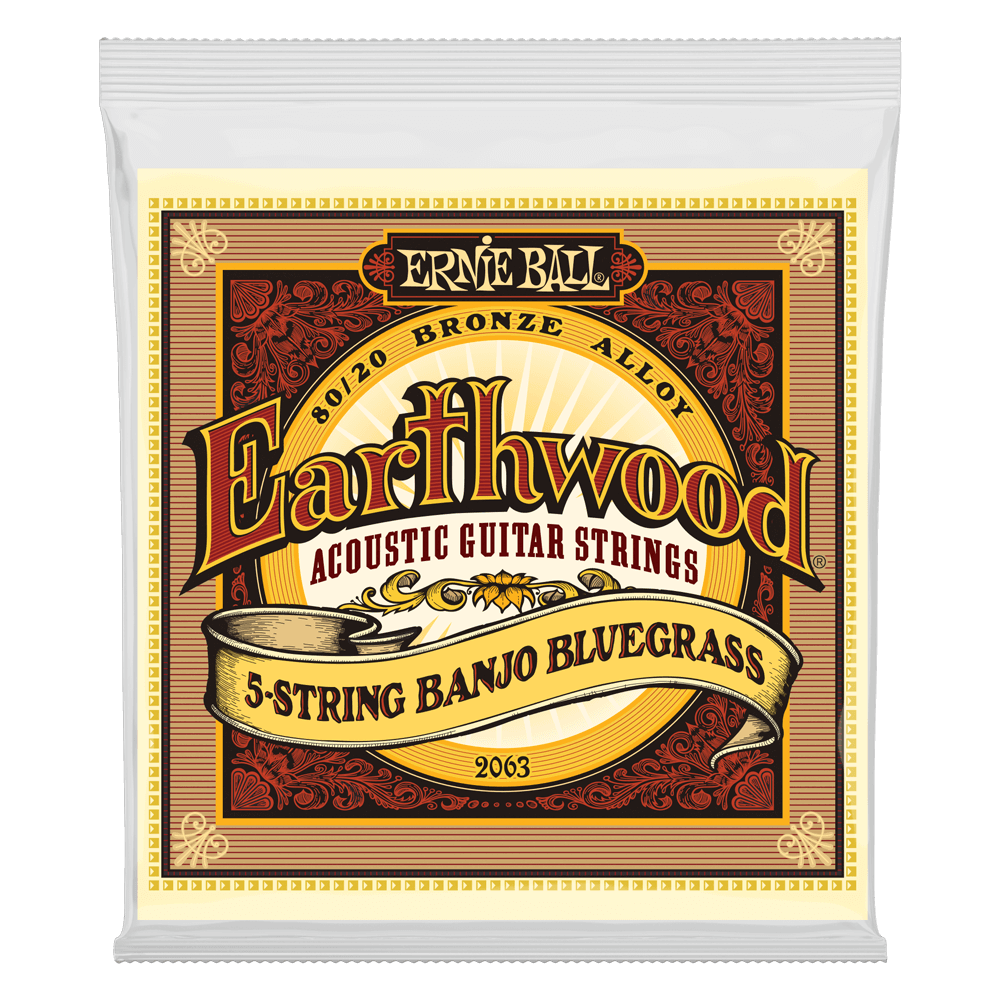 Ernie Ball Earthwood 5-String Banjo Bluegrass Loop End 80/20 Bronze Acoustic Guitar Strings