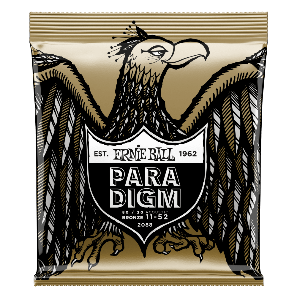 Ernie Ball Paradigm Light 80/20 Bronze Acoustic Guitar Strings 11-52 Gauge