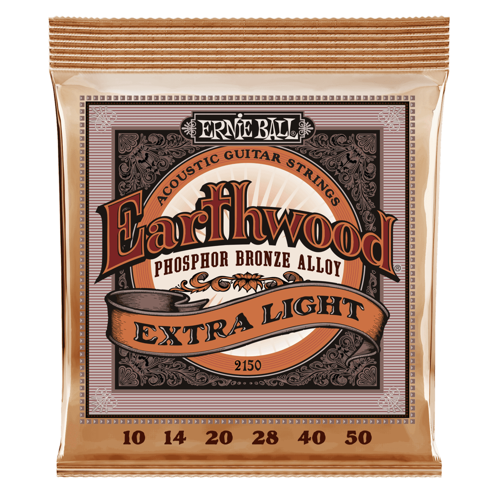 Ernie Ball Earthwood Extra Light Phosphor Bronze Acoustic Guitar Strings, 12.5-56 Gauge