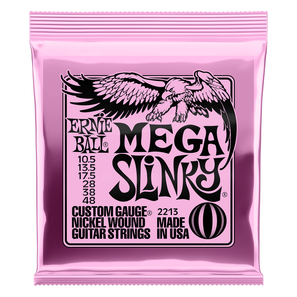 Ernie Ball Mega Slinky Nickel Wound Electric Guitar Strings, 10.5-48 Gauge