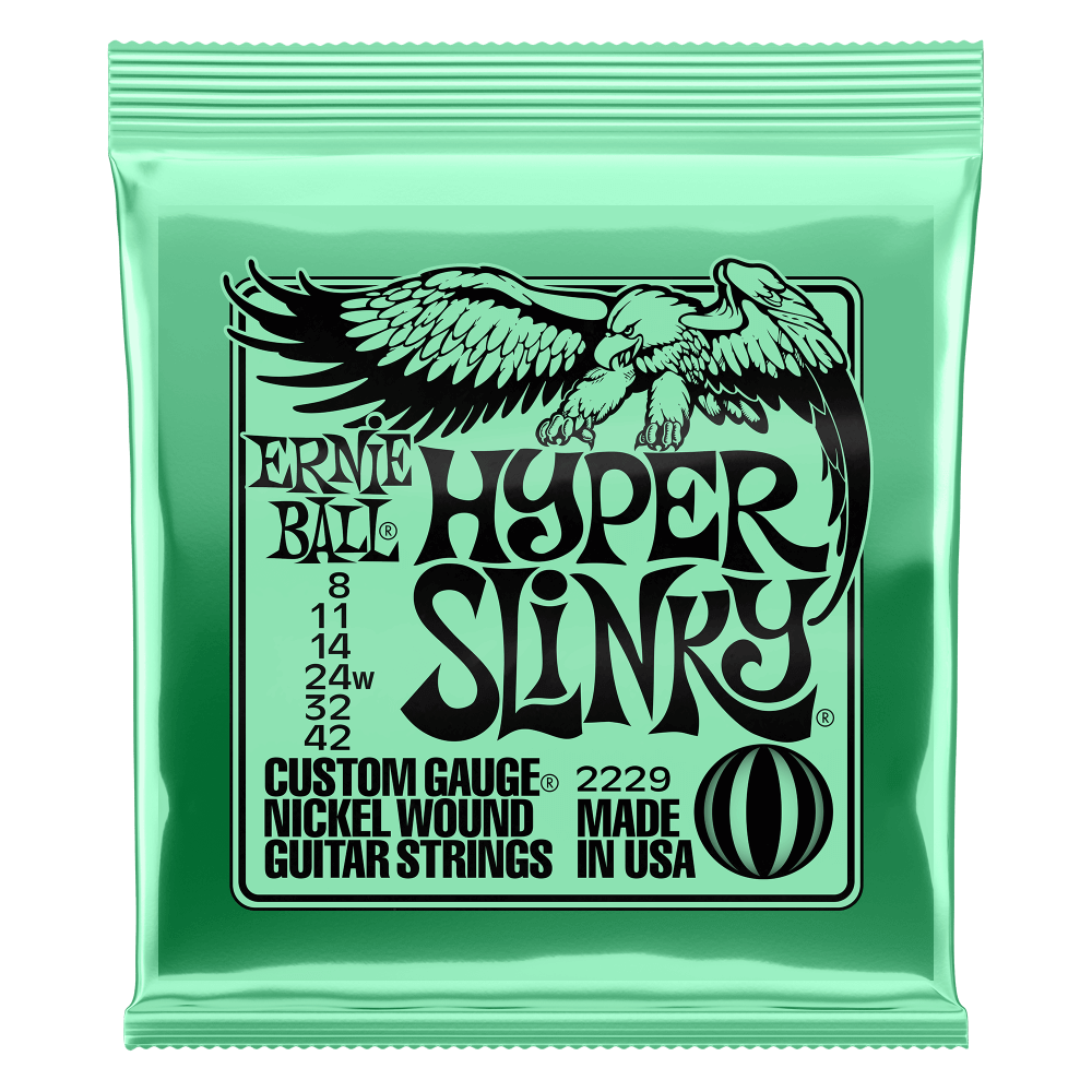 Hyper Slinky Nickel Wound Electric Guitar Strings 8 - 42 Gauge