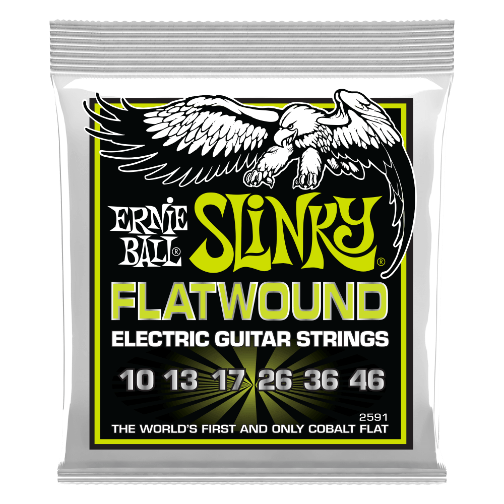 Ernie Ball Regular Slinky Flatwound Electric Guitar Strings - 10 - 46 gauge