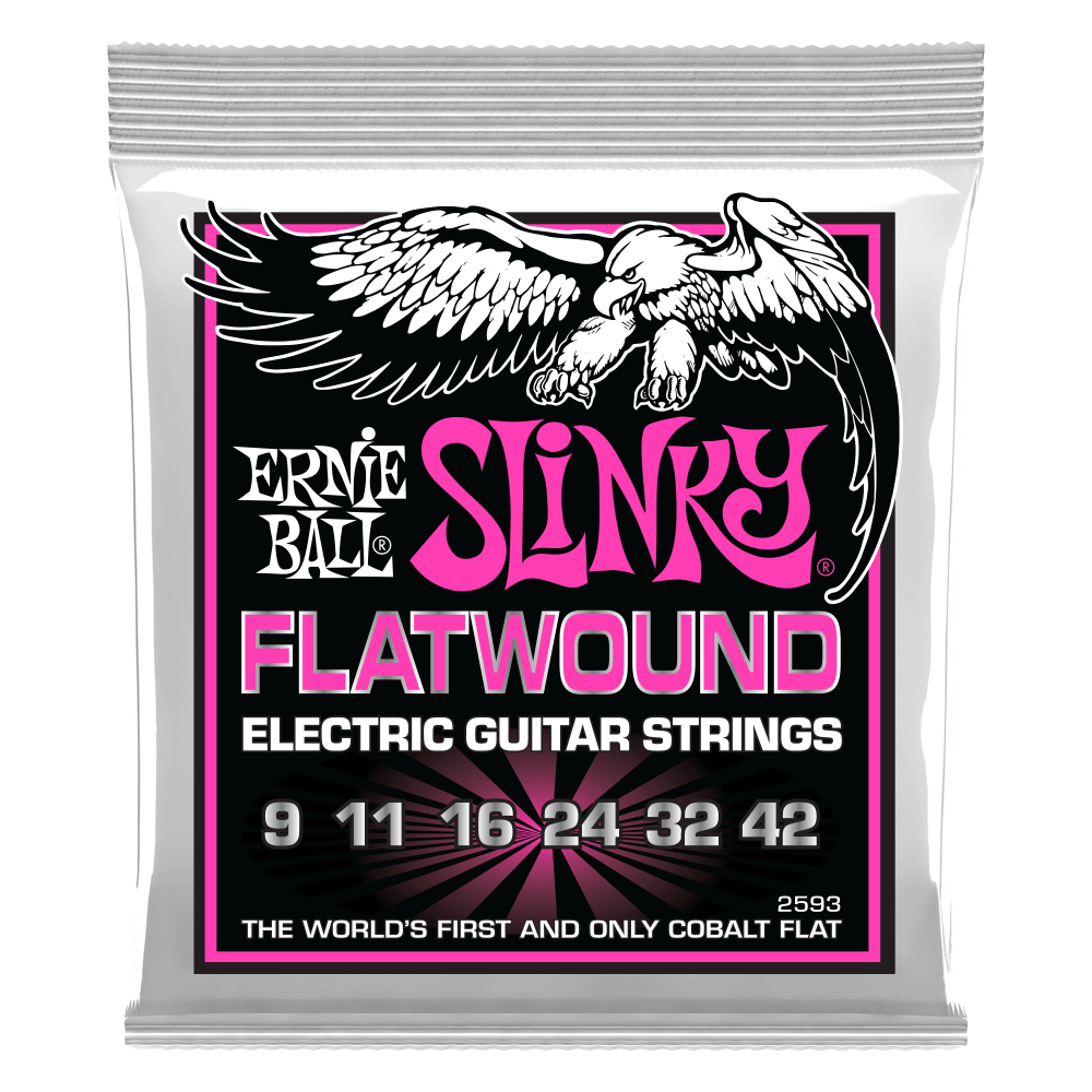 Ernie Ball Super Slinky Flatwound Electric Guitar Strings - 09 - 42 gauge