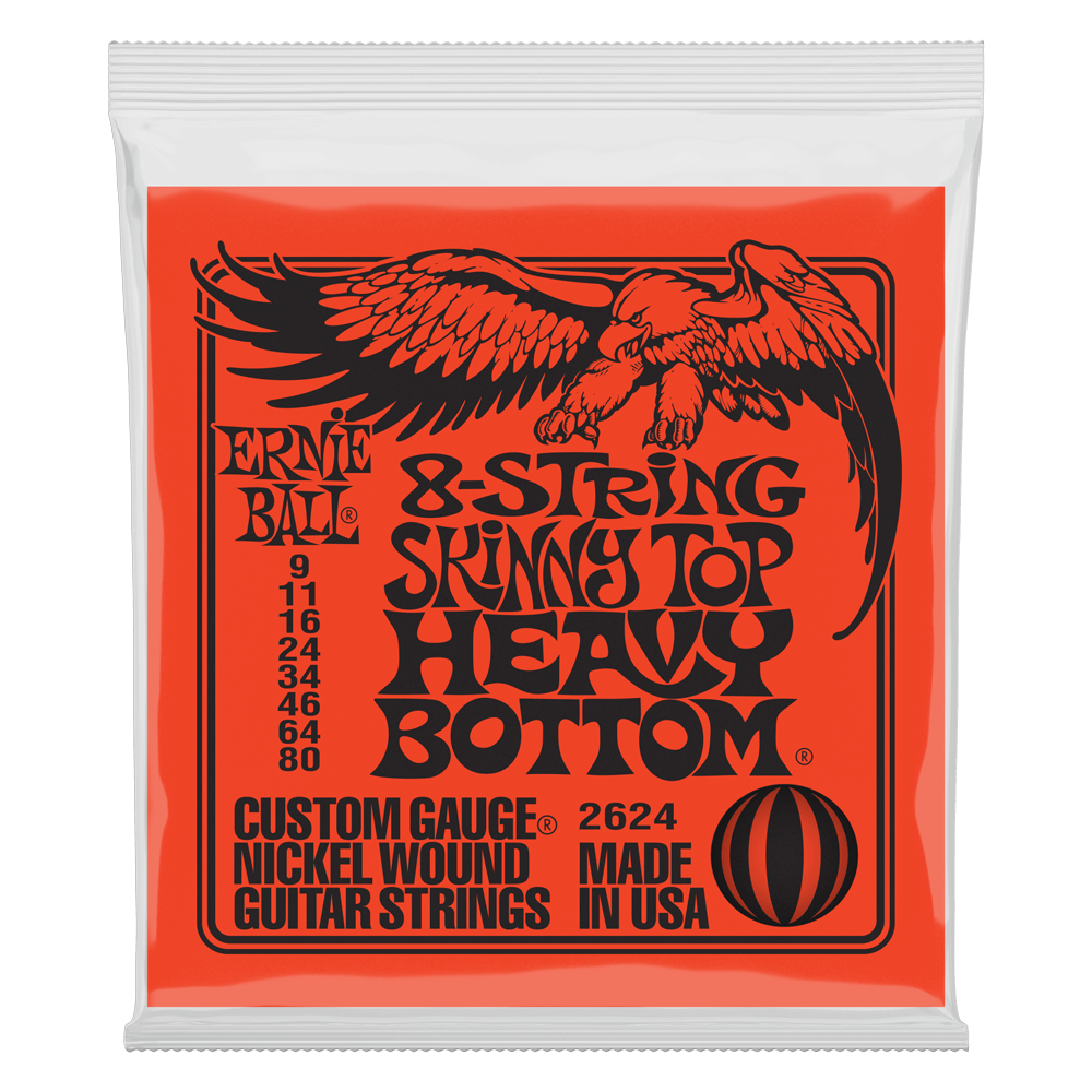 Ernie Ball Skinny Top Heavy Bottom Slinky 8-String Electric Guitar Strings