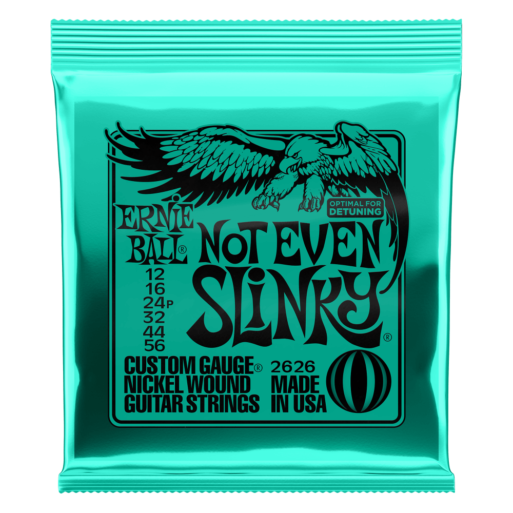 Ernie Ball Not Even Slinky Nickel Wound Electric Guitar Strings 12-56 Gauge