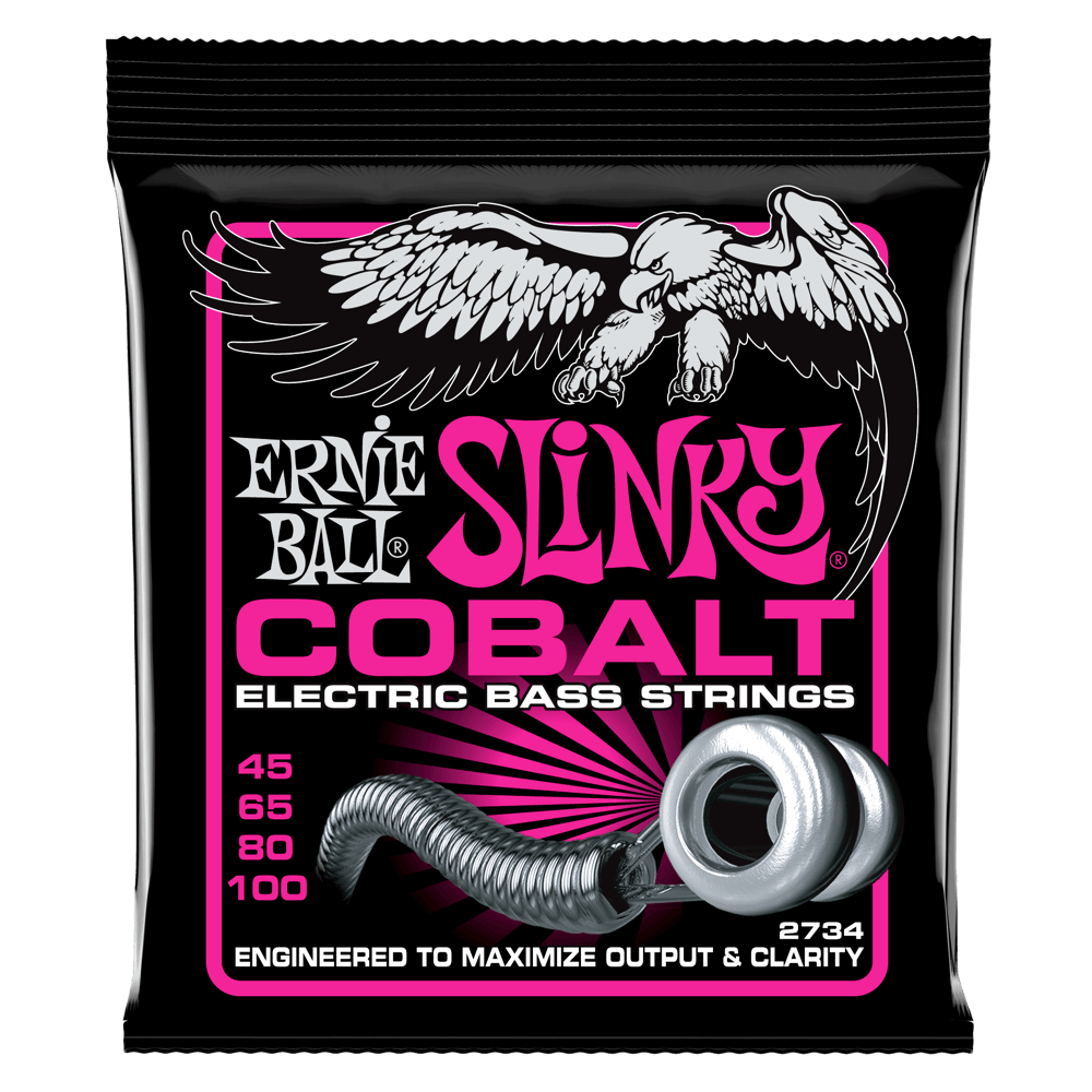 Ernie Ball Super Slinky Cobalt Electric Bass Strings - 45-100 Gauge