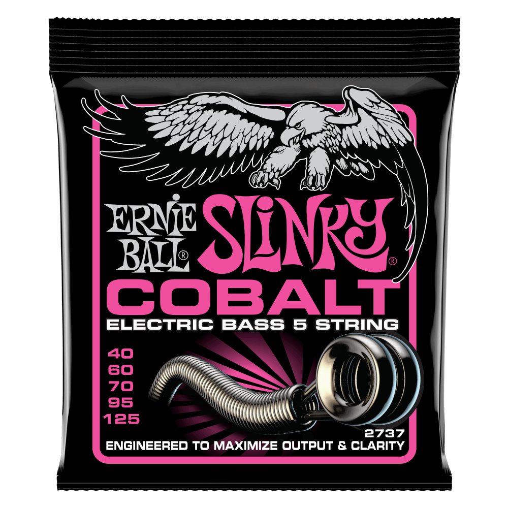 Ernie Ball Super Slinky Cobalt 5-String Electric Bass Strings 40-125 Gauge