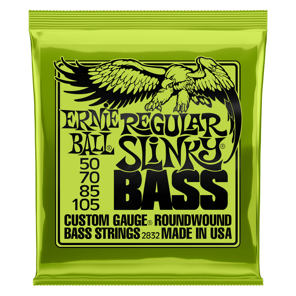 Ernie Ball Regular Slinky Nickel Wound Electric Bass Strings 50-105 Gauge