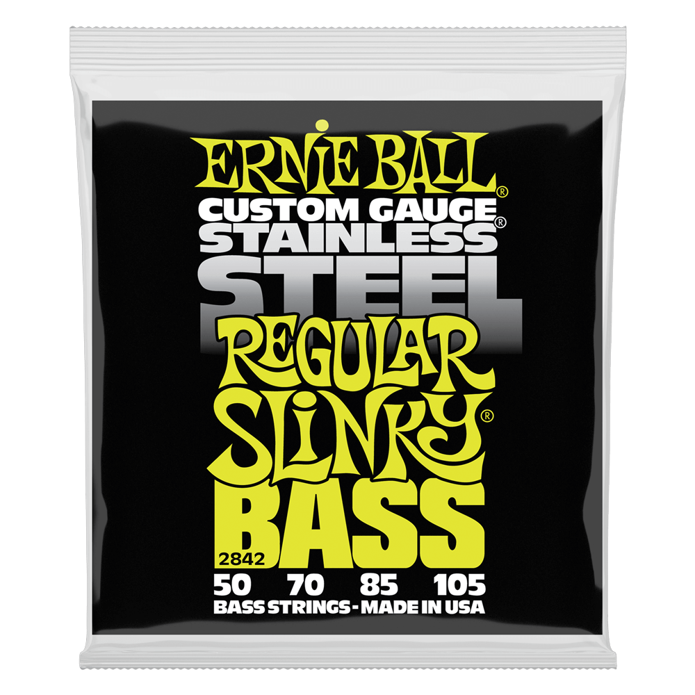 Ernie Ball Regular Slinky Stainless Steel Electric Bass Strings - 50-105 Gauge