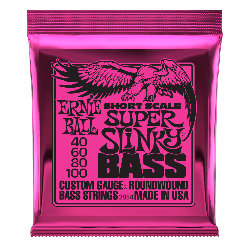 Ernie Ball Super Slinky Nickel Wound Short Scale Bass Strings - 45-100 Gauge