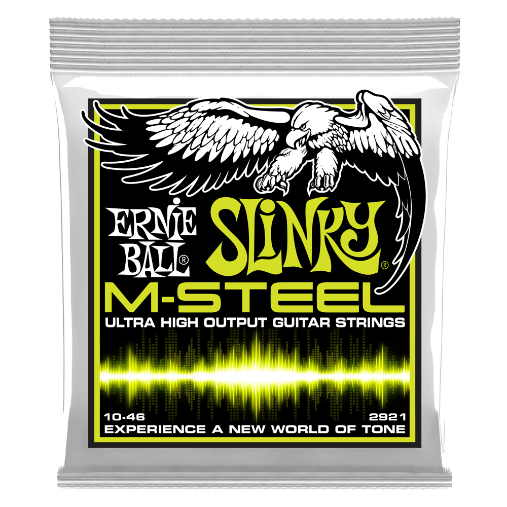 Ernie Ball Regular Slinky M-Steel Electric Guitar Strings, 10-52 Gauge