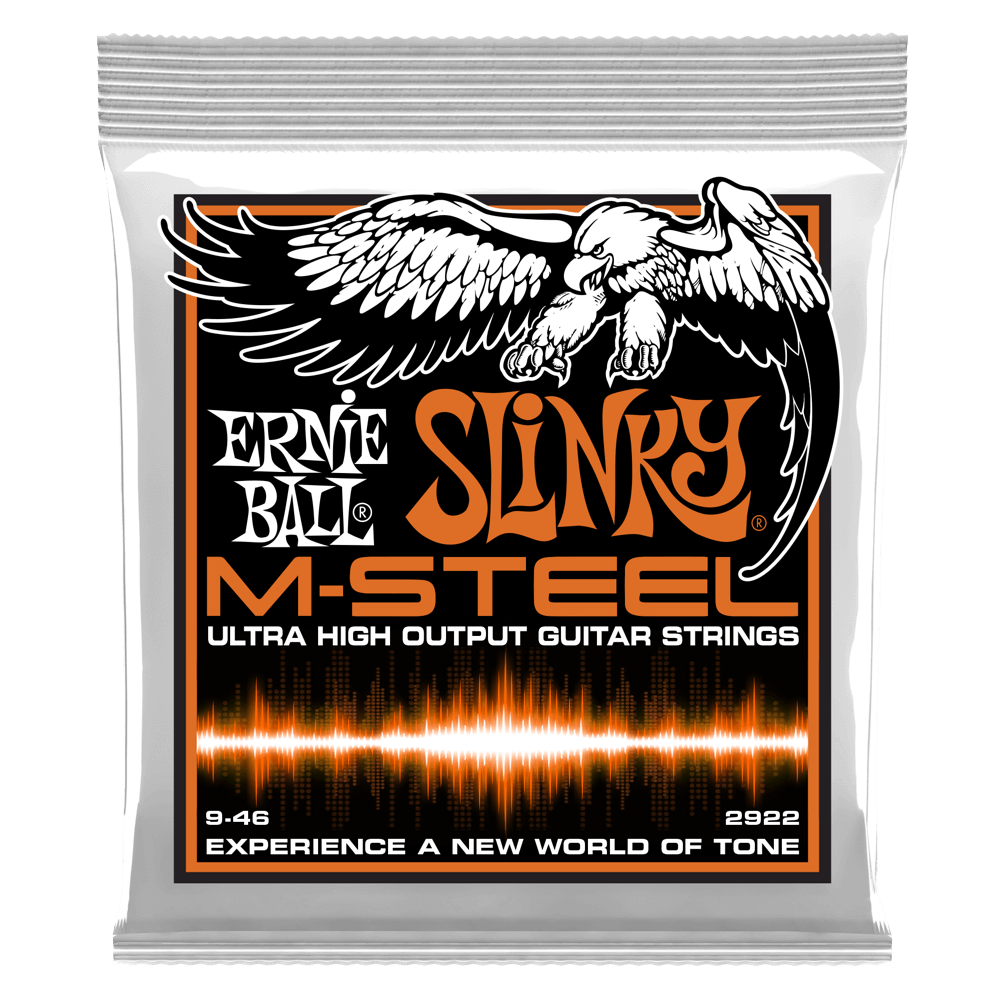 Ernie Ball Hybrid Slinky M-Steel Electric Guitar Strings, 9-46 Gauge